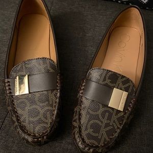 Calvin Klein Lisa Logo Casual Loafers, Size 8
